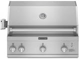 KitchenAid KBSU367TSS 36 Built-in Gas Grill with 623 sq. in. Cooking Surface, 2 U Shaped Burners, Infrared Sear Burner, Rotisserie System, Smoker Box, Warming Rack and Insulated Jacket