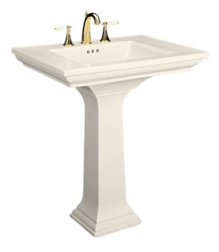 Kohler K-2268-8-S1 Memoirs pedestal lavatory with 8 centers, Biscuit Satin