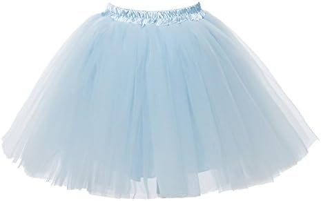 Dobeans Women's Mini Tutu Cute Ballet Layered Ruffle Frilly Petticoat Tulle Skirt