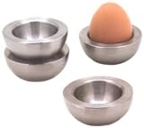 Produkt-Bild: 4 St&uuml;ck Edelstahl Design Eierbecher matt Ei Eier Becher
