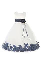 Tea Length Sleeveless Satin/Tulle  Dress With a Sash 