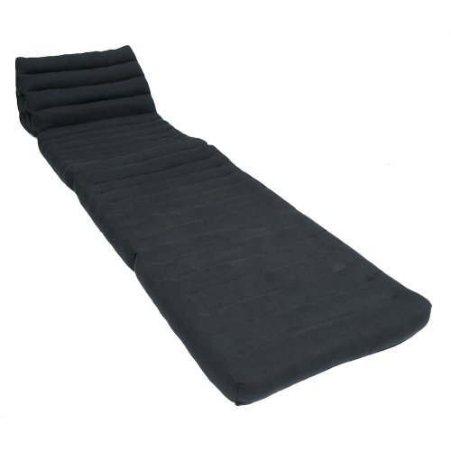 Das Original aus Thailand: Liegematte mit Dreieckskissen (schwarz), Baumwolle, Kapok