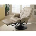 bone leather swivel recliner chair