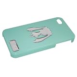 Wakuwaku Mikuの iPhone4、4S対応 iPhoneカバー(ミントブルー)+オリジナルMiniタッチペン+Mikuポッティングシール+デコパーツ(ラインストーン20個) 初音ミク