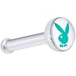 White Aqua Playboy Rabbit Head Nose Bone