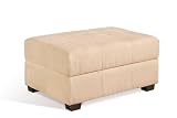 Urban Lounge Storage Ottoman, Sand Microsuede