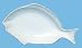 White Fish Ceramic Pottery Scrod Dish Set / 2 - 9 1/4"x6"x1 1/2"
