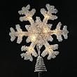 12" Ice Palace Lighted White Snowflake Christmas Tree Topper - Clear Lights