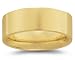 8 mm Plain Flat Comfort-Fit Men's Wedding Band in 18k Yellow Gold