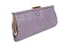 Purple clutch handbag in faux ostrich skin purse style by Olga Berg