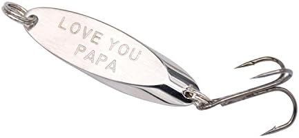 Vincy Love You PAPA Hand Stamped Lure Fisherman Gift - Papa Gifts From Grandchildren White
