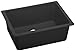 Elkay ELGU2522BK0 Gourmet E-Granite Undermount Sink, Black