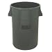 Continental 4444GY 44-Gallon Huskee Waste Receptacle, Legend "Inedible", Round, Gray