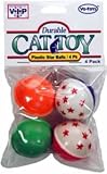 Vo-Toys Neon 2 tone Plastic Star Balls 4 pack Cat Toy