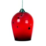 Checkolite 25317-71 Home Design Art Glass, 1-Light Pendant Brushed Nickel