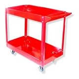 Buy 2 Tier Red Mechanics Tool Service Cart by Ridgerock Tools