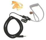 Astra T20 Surveillance Listen Only Earpiece - 3.5mm threaded plug - 26 inch cable - Left Small Ear