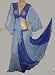 PR3 Royal blue BELLY DANCE PEASANT TOP & SKIRT COSTUME