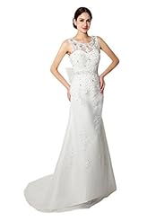 V-neck Tulle Floor Length Jeweled  Sequined Wedding Dress  With Pearls