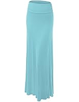 MBJ Womens Lightweight Floor Length Maxi Skirt