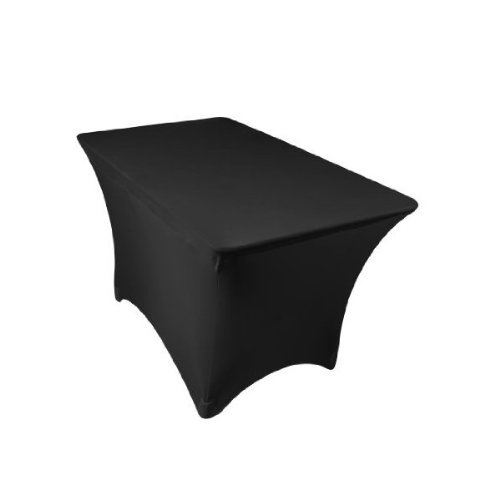 LinenTablecloth 4 ft. Rectangular Stretch Tablecloth White