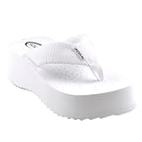 SODA Platform Flip Flop Sandal White