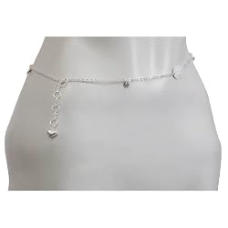 Silver Body Jewelry Belly Chains Max Length 39 inches (b215d)