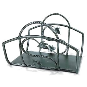 Minuteman LCM-18C Maple Leaf Wood Holder With Suede Log Carrier - Powder Coated Graphite by Minuteman