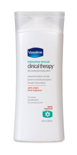 Vaseline Intensive Rescue Clinical Therapy Body Lotion, Lightly Fragranced, 6.8-Ounce Bottle (Pack of 3)