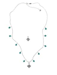 2-D "Bad Hair Day" with Girl on a Blue Zircon Crystal Waterfall Necklace