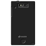 Amzer Rubberized Snap-On Crystal Hard Case for Motorola TRIUMPH - 1 Pack - Black