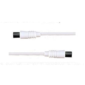 Coaxial 10m TV/AV Aerial Cable Male to Male White Coax