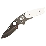 Spyderco Phoenix Micarta Plain Edge Knife, White
