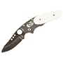 Spyderco Phoenix Micarta Plain Edge Knife, White