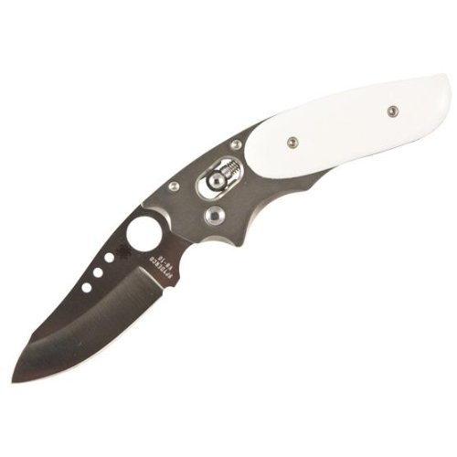 Spyderco Phoenix Micarta Plain Edge Knife, White