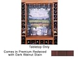Wine Cellar Innovations Premium Redwood with Dark Walnut Stain Tabletop below Glass Rack 1x27x14-in.