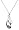 Heritage Sterling Silver Ladies' 9203AM Art Nouveau Amethyst 2-Stone Drop Pendant + 46cm Chain