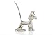 Dog Bobble Head Ring Holder with Elegant Nickel Plated Tone