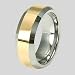 8 MM Finest Tungsten Carbide Ring With 2 Black title=