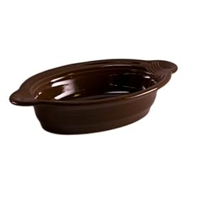 Fiesta 9-Inch by 5-Inch Individual Oval Casserole, Chocolate by Fiestaware