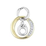 Mother and Child Diamond Circle Pendant 1/10ctw
