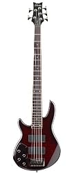 Schecter Raiden Elite-5 Five String Bass Left Handed - Black Cherry