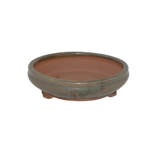 18cm Round Green Bonsai Pot