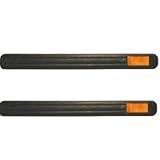 Superior 56-7010 Bumper protector, Black w/Amber Reflector, w/3M Tape (1 pr. Per pkg.)