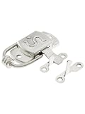 Solid Brass Left Hand "S" Hoosier Latch in Polished Nickel.