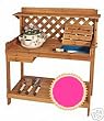Cedar Potters Table Bench For gardeners Draw & Soil Tray built in