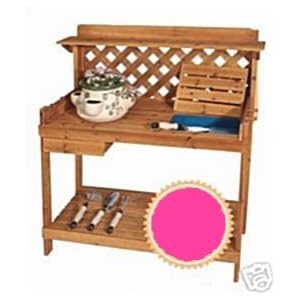 Cedar Potters Table Bench For gardeners Draw & Soil Tray built in
