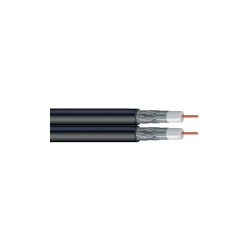 BLK DISH DUAL RG6 500FT