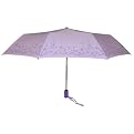 Automatic Open/Close Floral Border Umbrella - Light Purple
