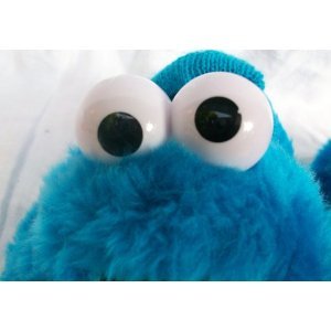 Sesame Street Elmo, Cookie Monster Kids Size 5-6 Soft Plush Warm Shoes Slippers, Great for Halloween Costume